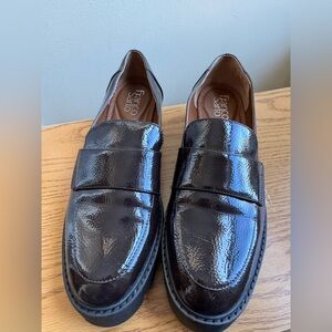 Franco Sarto Men's Glossy Brown Loafers